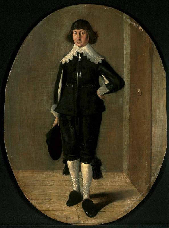 Gerard David Portrait of a standing cavalier France oil painting art